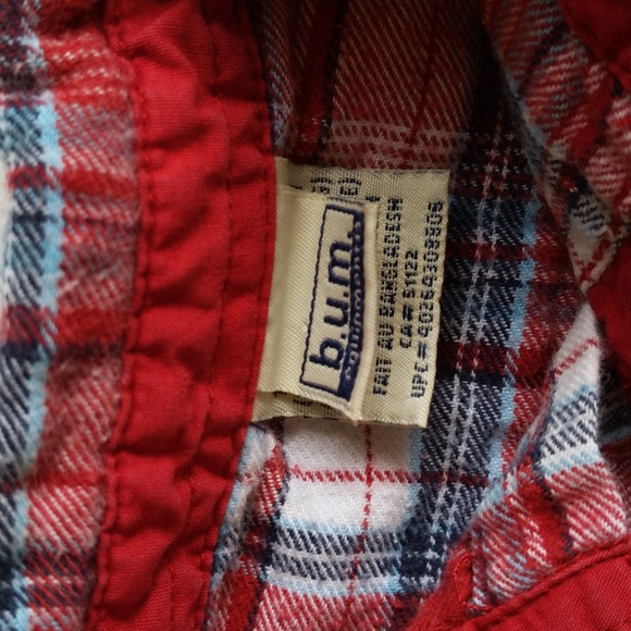 bum equipment plaid cotton flannel button down shirt 12 months baby - Picture 4 of 7